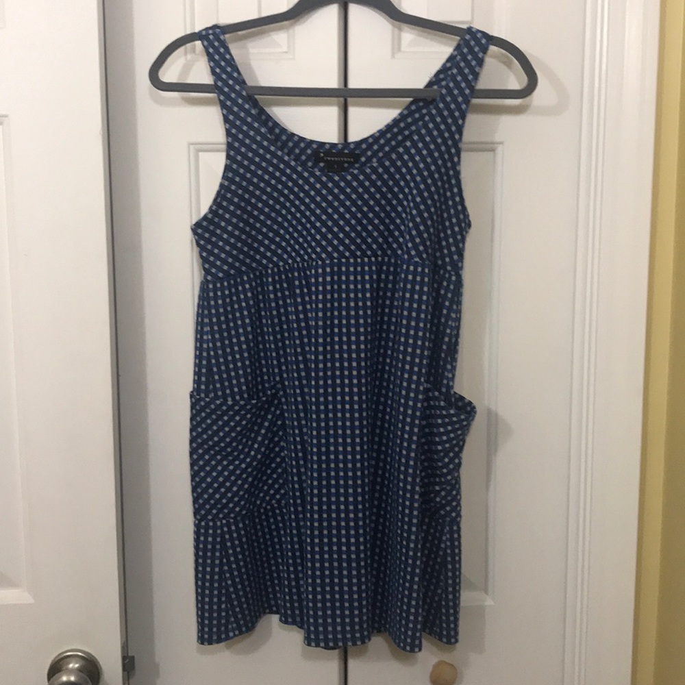 Vintage Blue/Black Checkered Dress